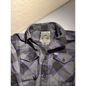 DIXXON Flannel Co The Gift Men's Medium Purple Gray Plaid